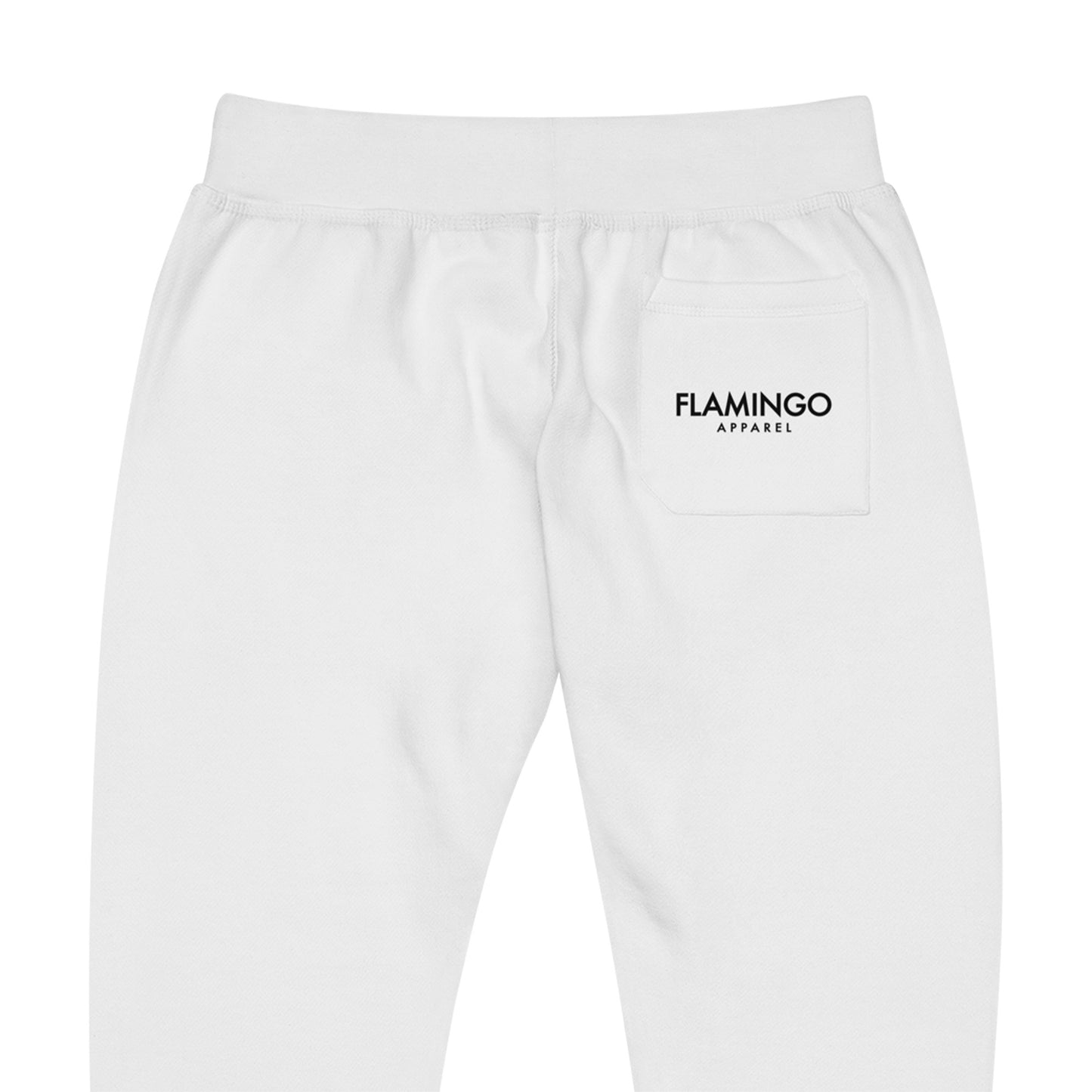 Flamingo Essentials White Fleece Sweatpants