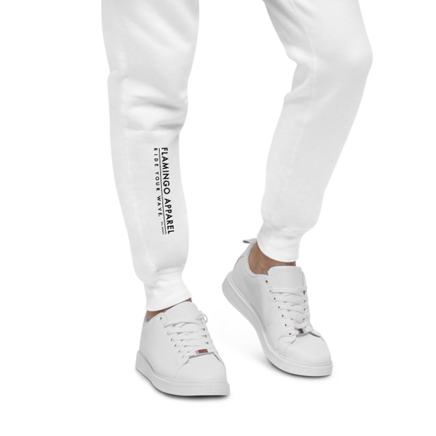 Flamingo Essentials White Fleece Sweatpants