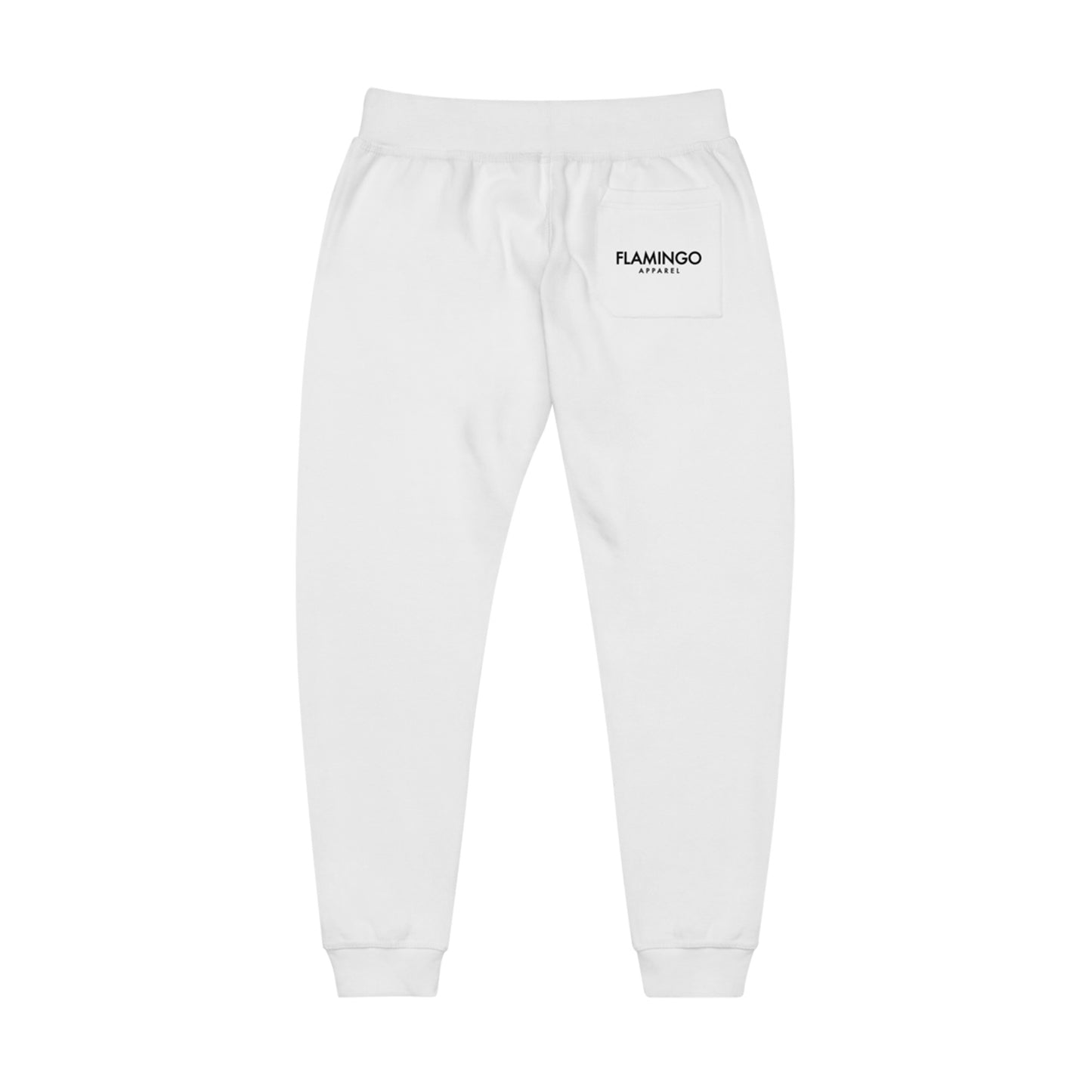 Flamingo Essentials White Fleece Sweatpants