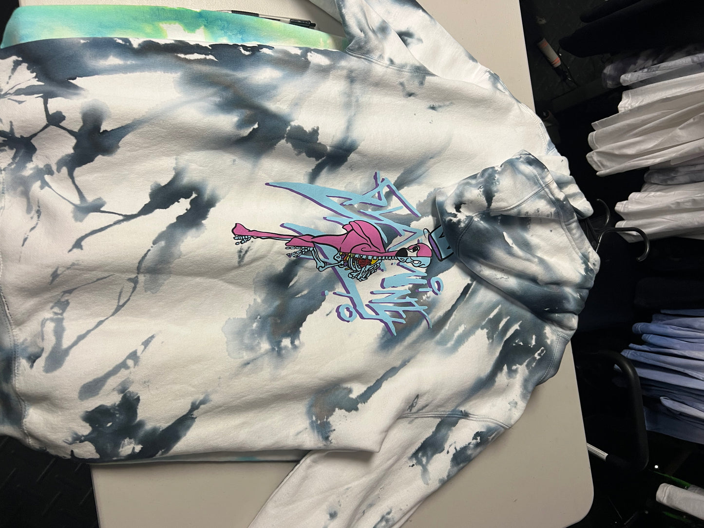 Kaws Flamingo Graffiti - Purple Hoodie
