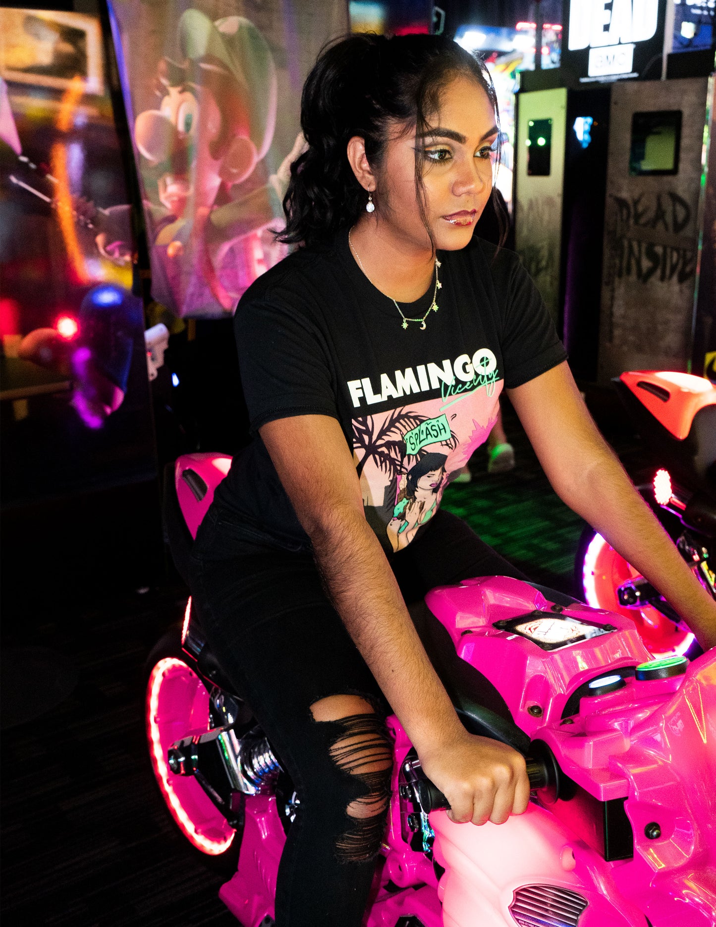 Waffle Cone Asian Girl Splash Tee