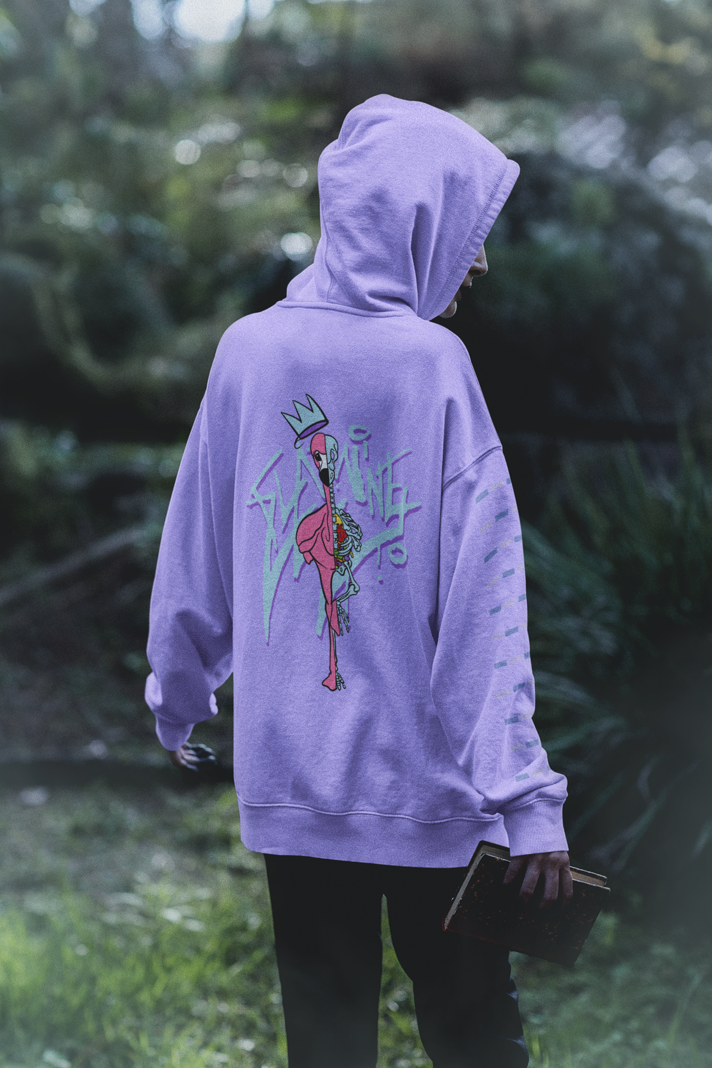 Kaws Flamingo Graffiti - Purple Hoodie