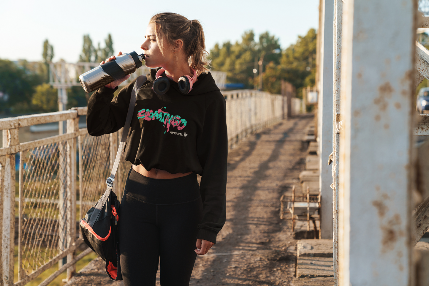 Ice Cream Drip Women's Crop Hoodie