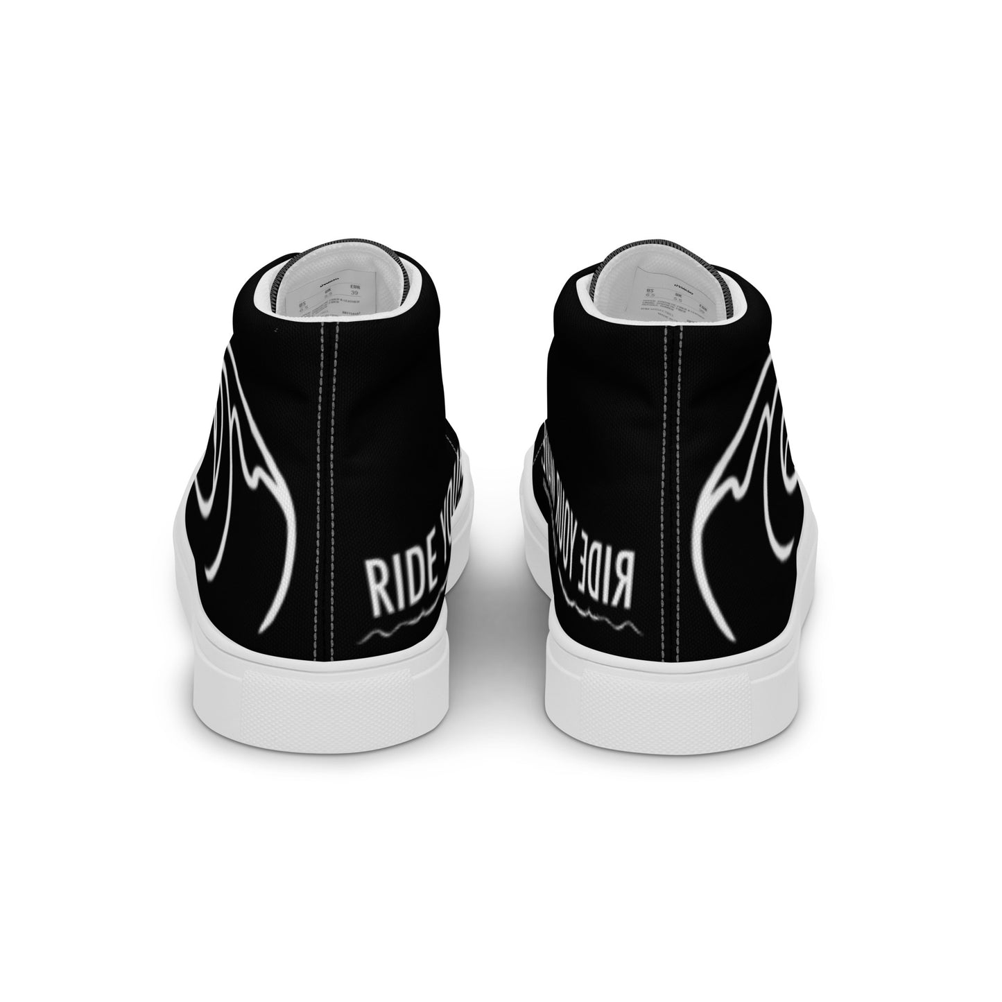 Flamingo Essentials - Black Ride Your Wave canvas shoes