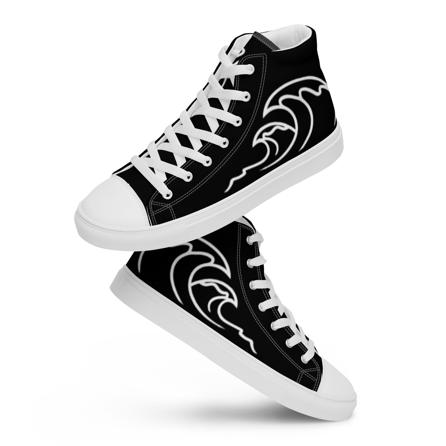 Flamingo Essentials - Black Ride Your Wave canvas shoes