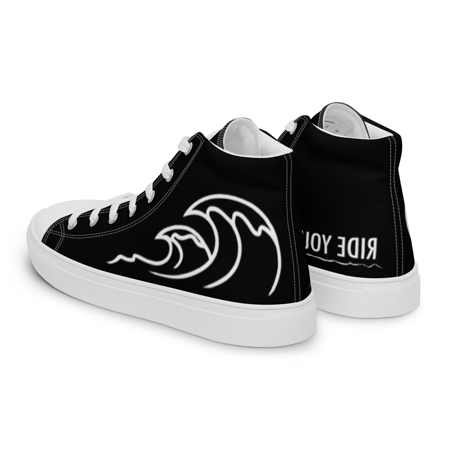 Flamingo Essentials - Black Ride Your Wave canvas shoes