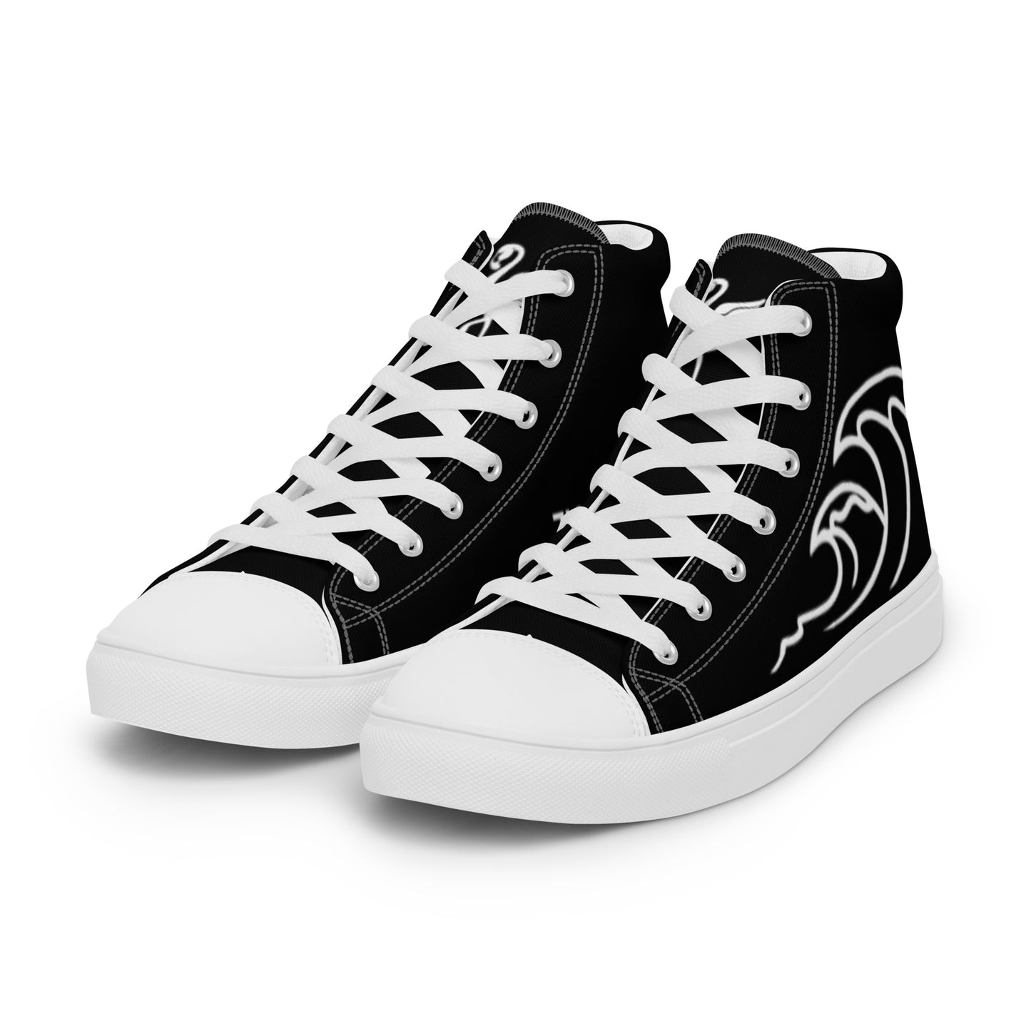Flamingo Essentials - Black Ride Your Wave canvas shoes