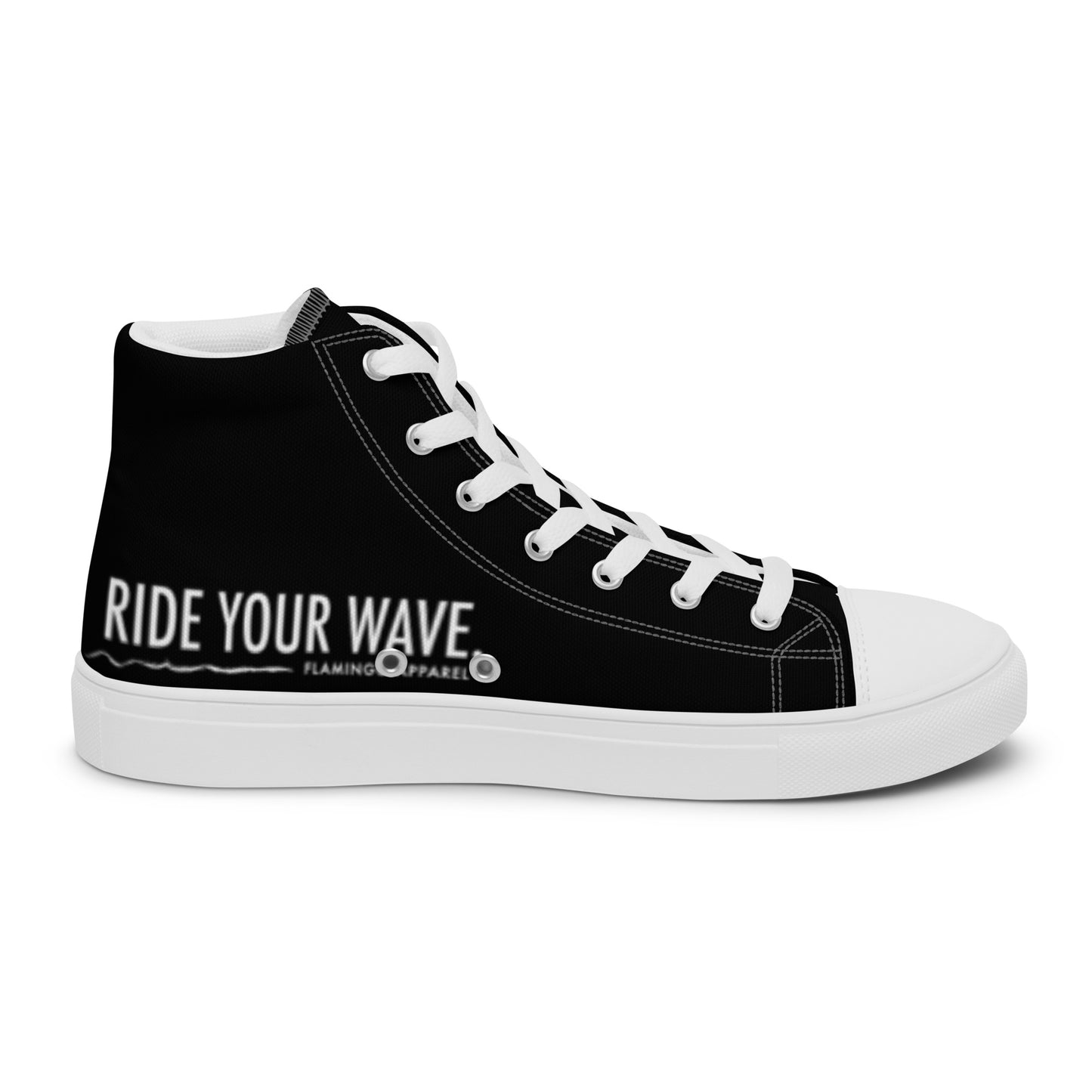 Flamingo Essentials - Black Ride Your Wave canvas shoes