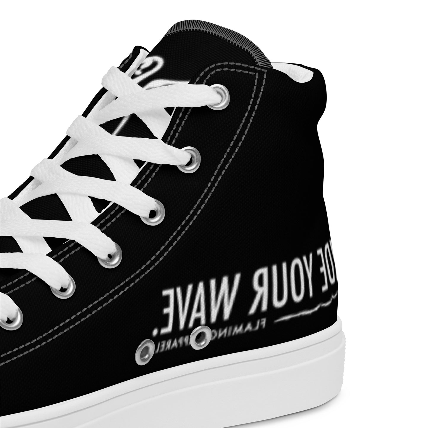 Flamingo Essentials - Black Ride Your Wave canvas shoes