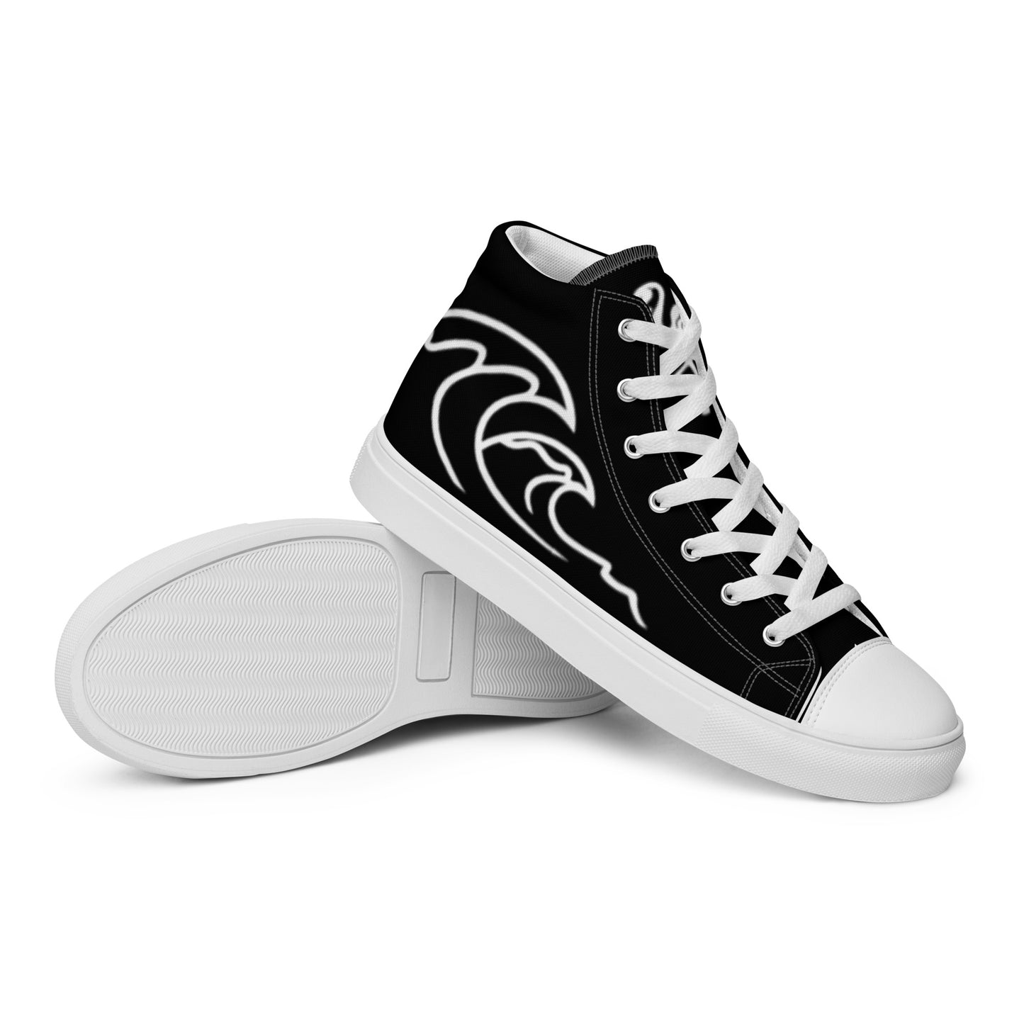 Flamingo Essentials - Black Ride Your Wave canvas shoes