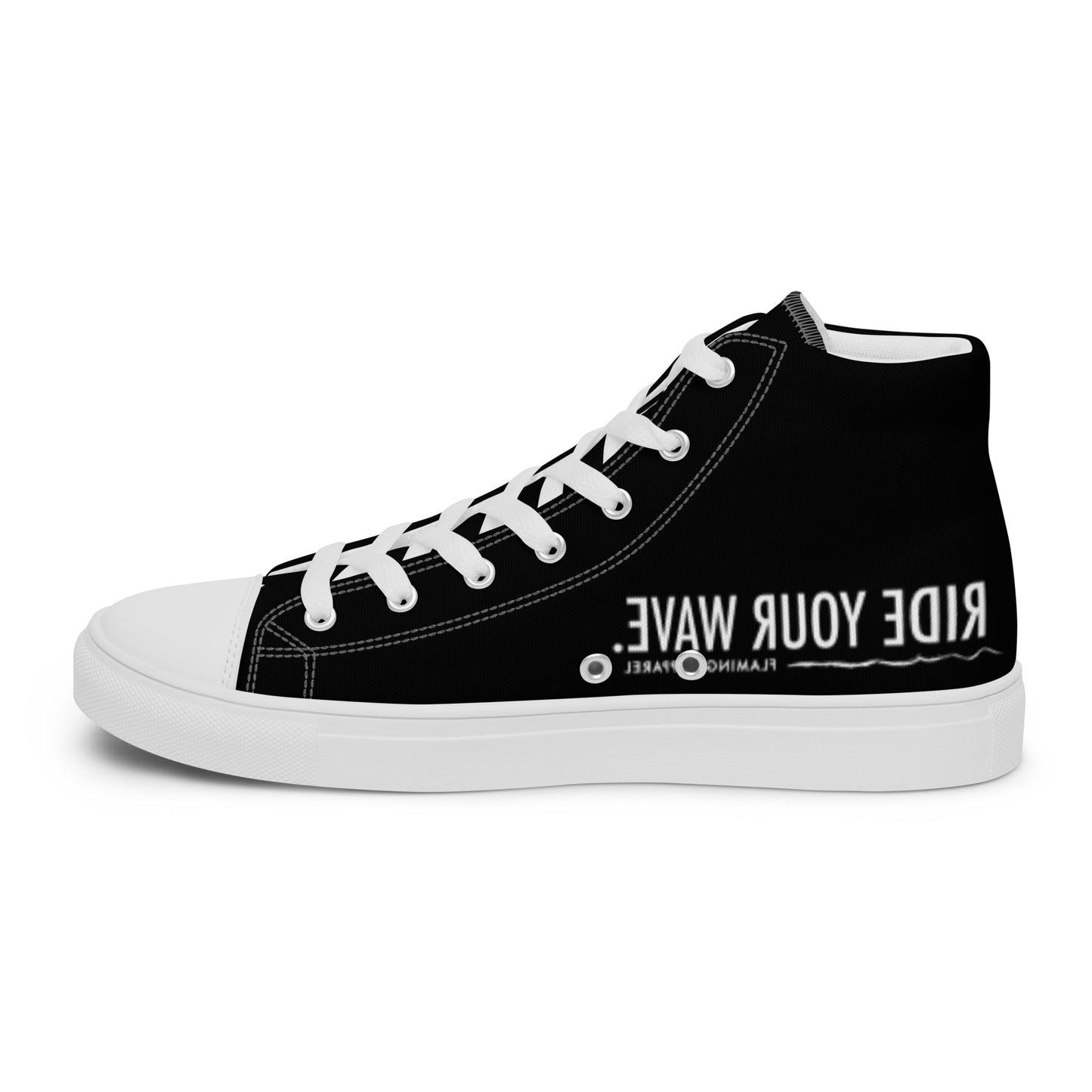 Flamingo Essentials - Black Ride Your Wave canvas shoes