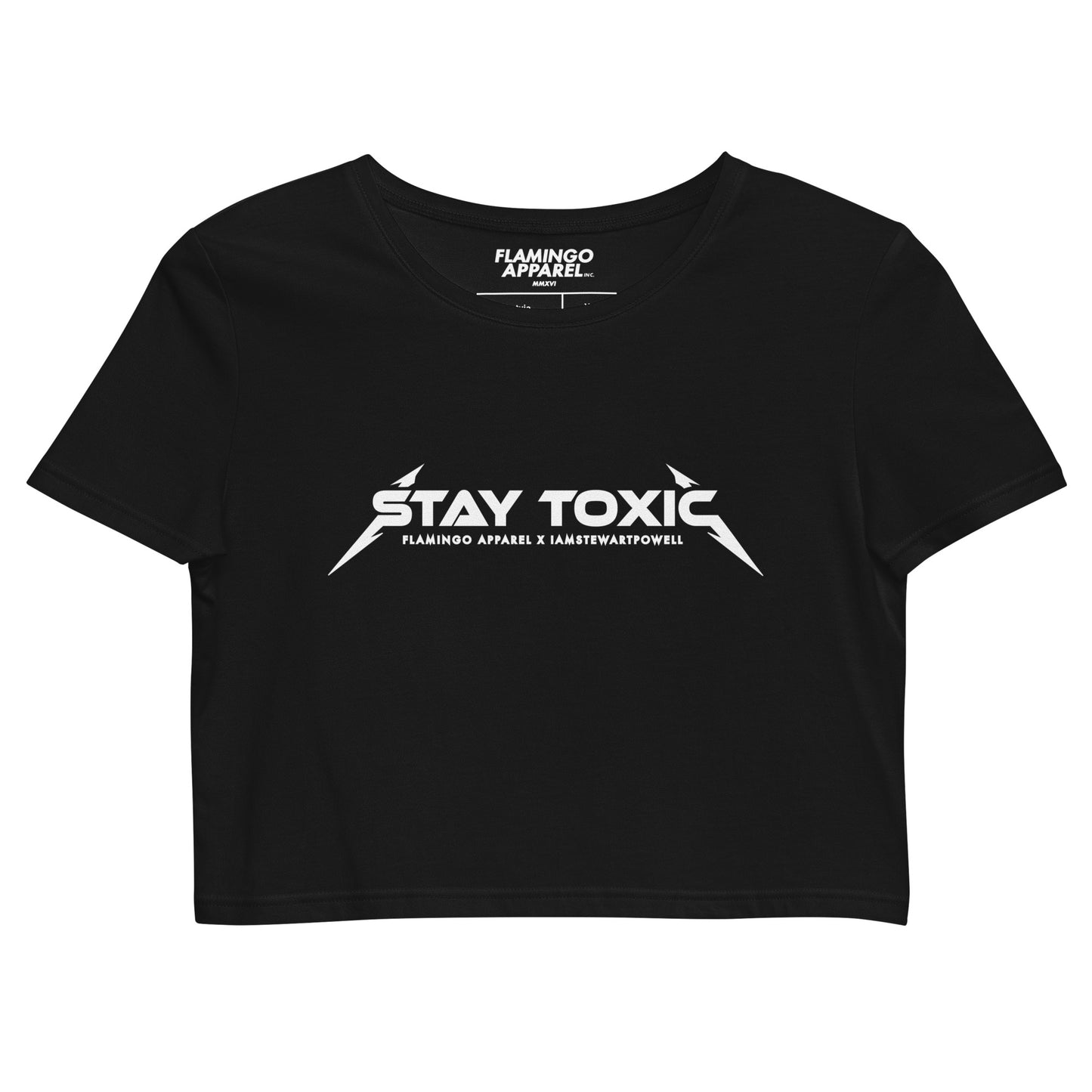 Stay Toxic - Black Crop Top