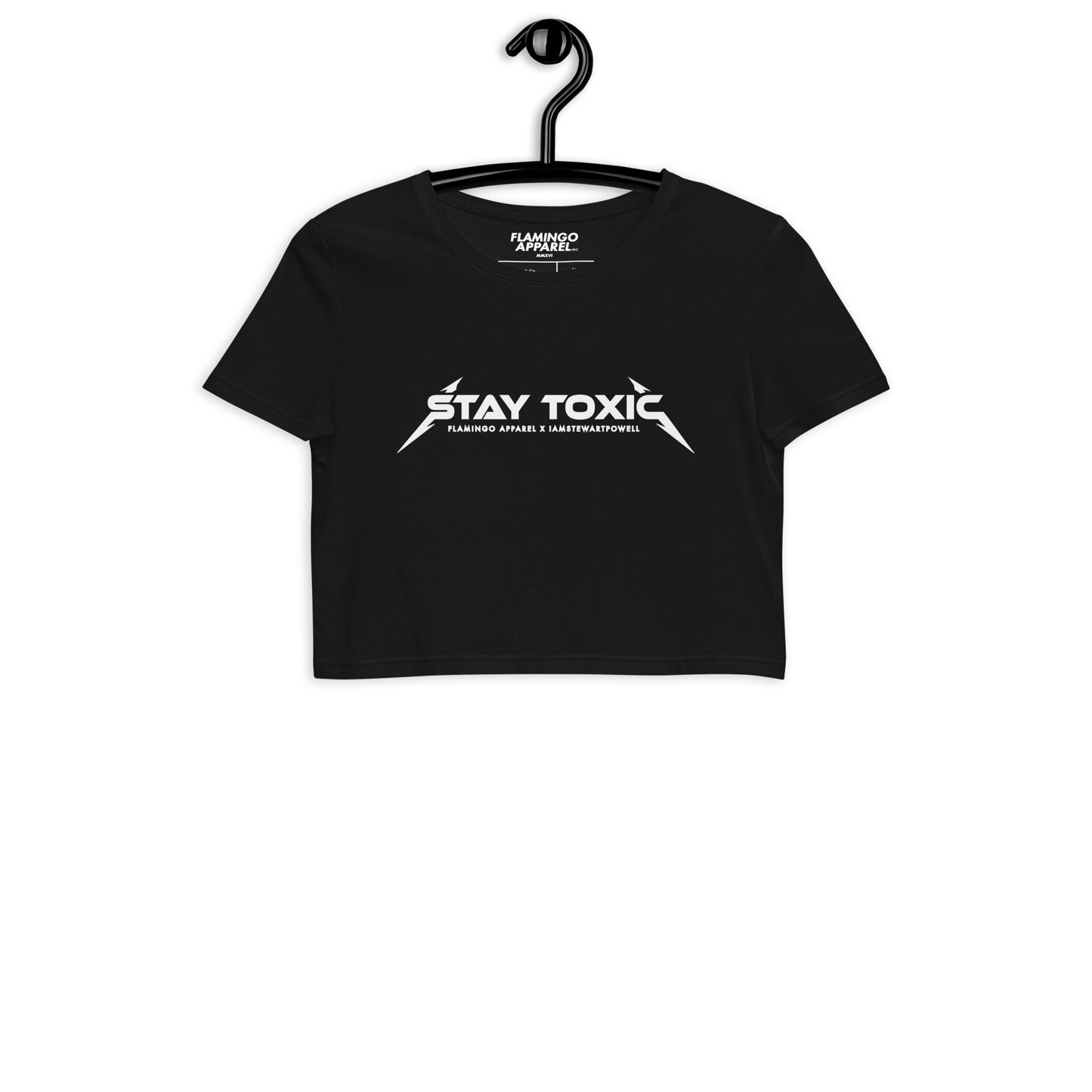 Stay Toxic - Black Crop Top
