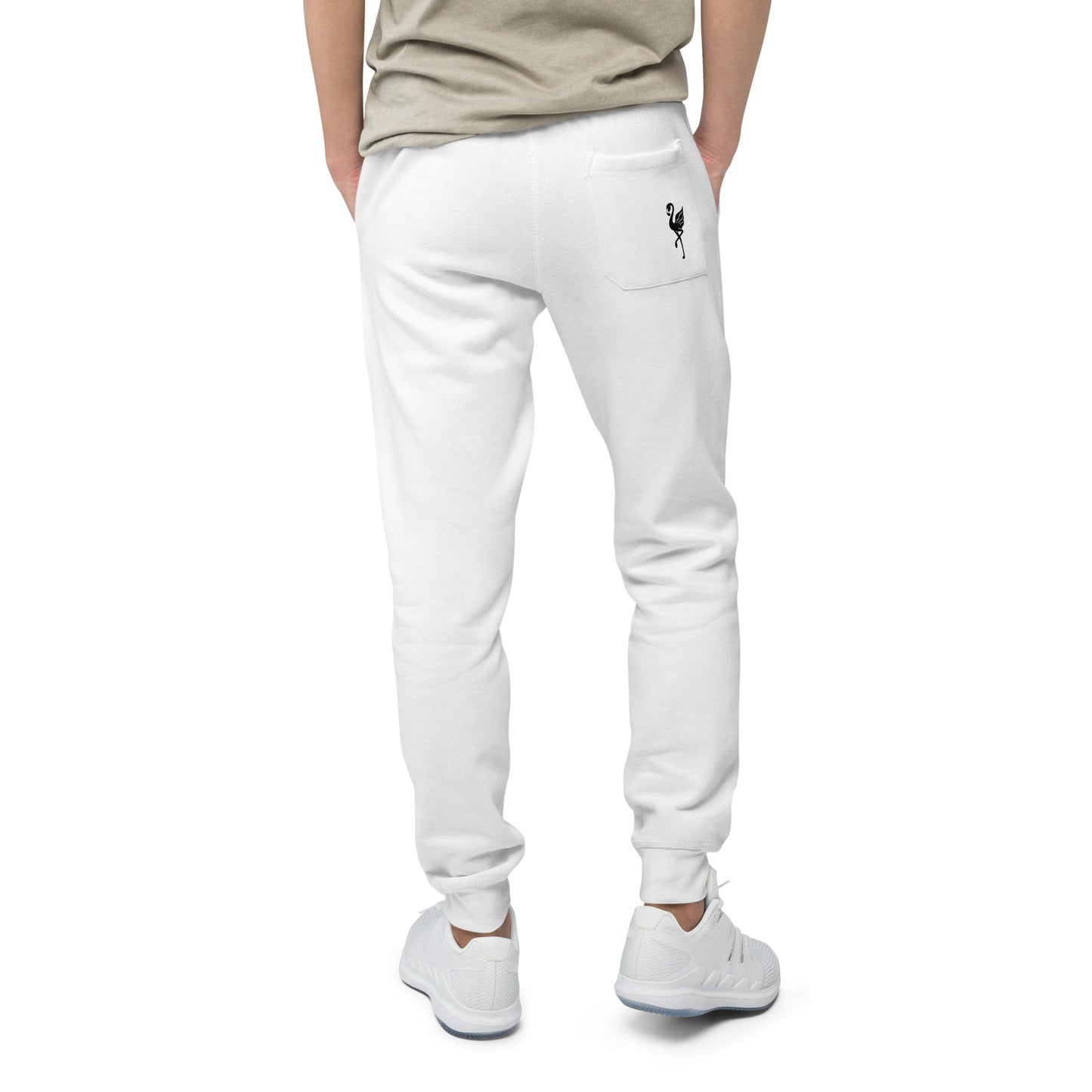 Flamingo Essentials - White Unisex fleece sweatpants
