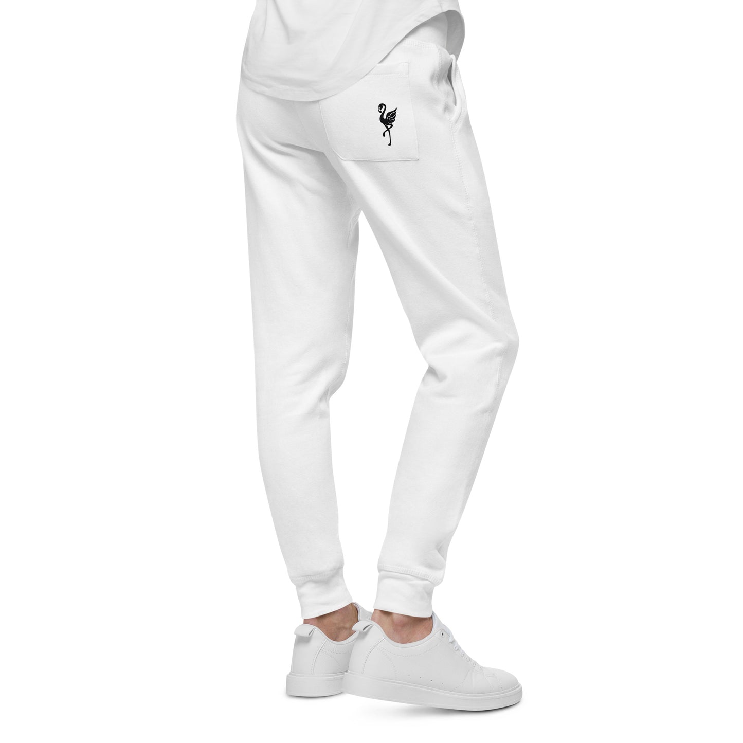 Flamingo Essentials - White Unisex fleece sweatpants