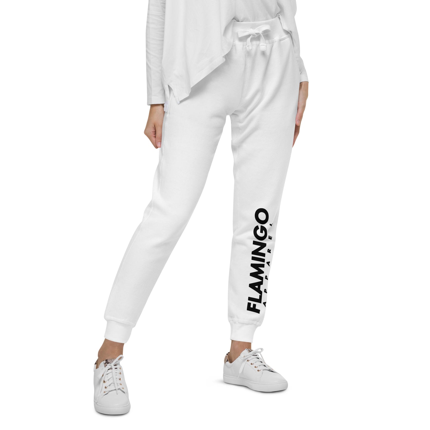 Flamingo Essentials - White Unisex fleece sweatpants