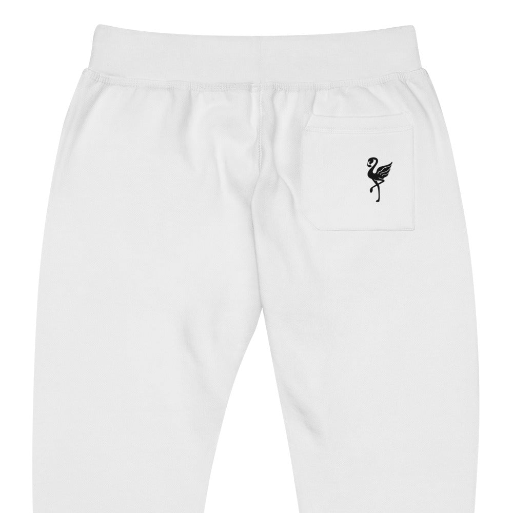 Flamingo Essentials - White Unisex fleece sweatpants