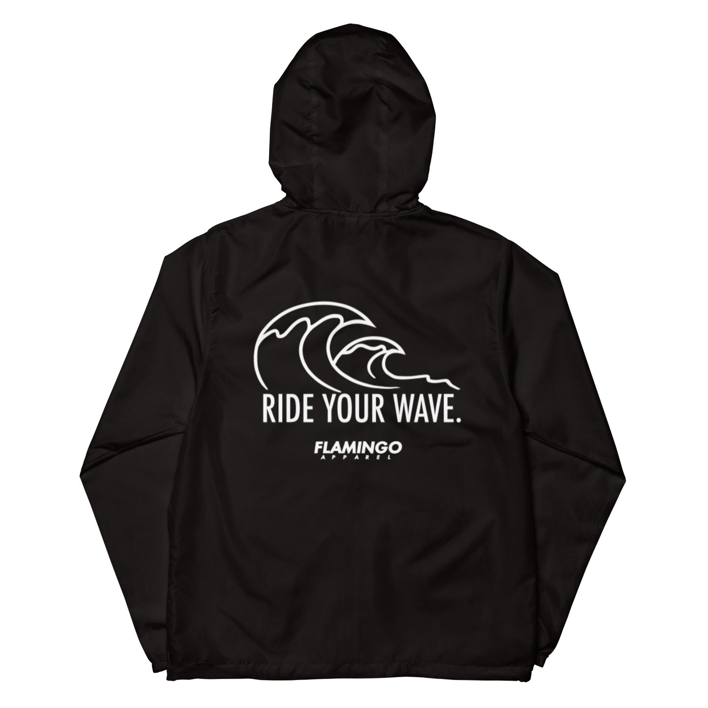 Flamingo Essentials - Black Unisex lightweight zip up windbreaker II