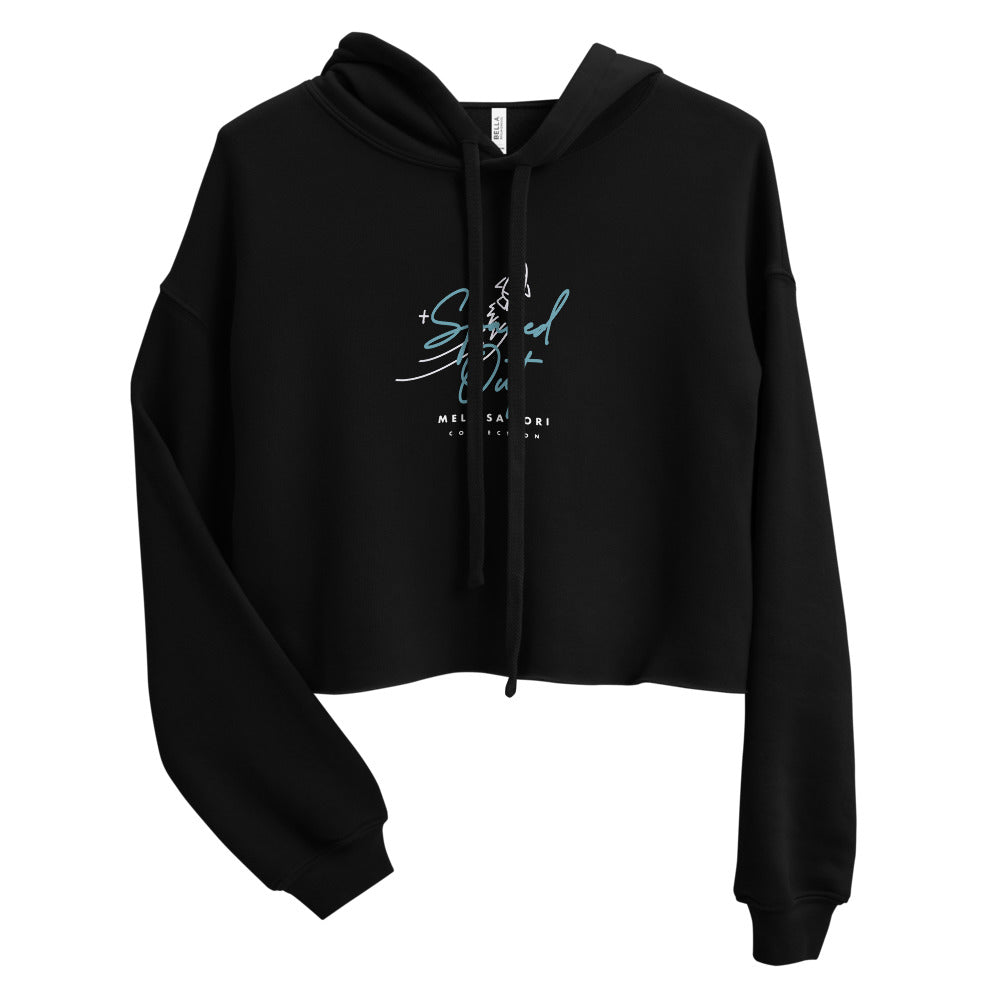 Spaced out crop hoodie