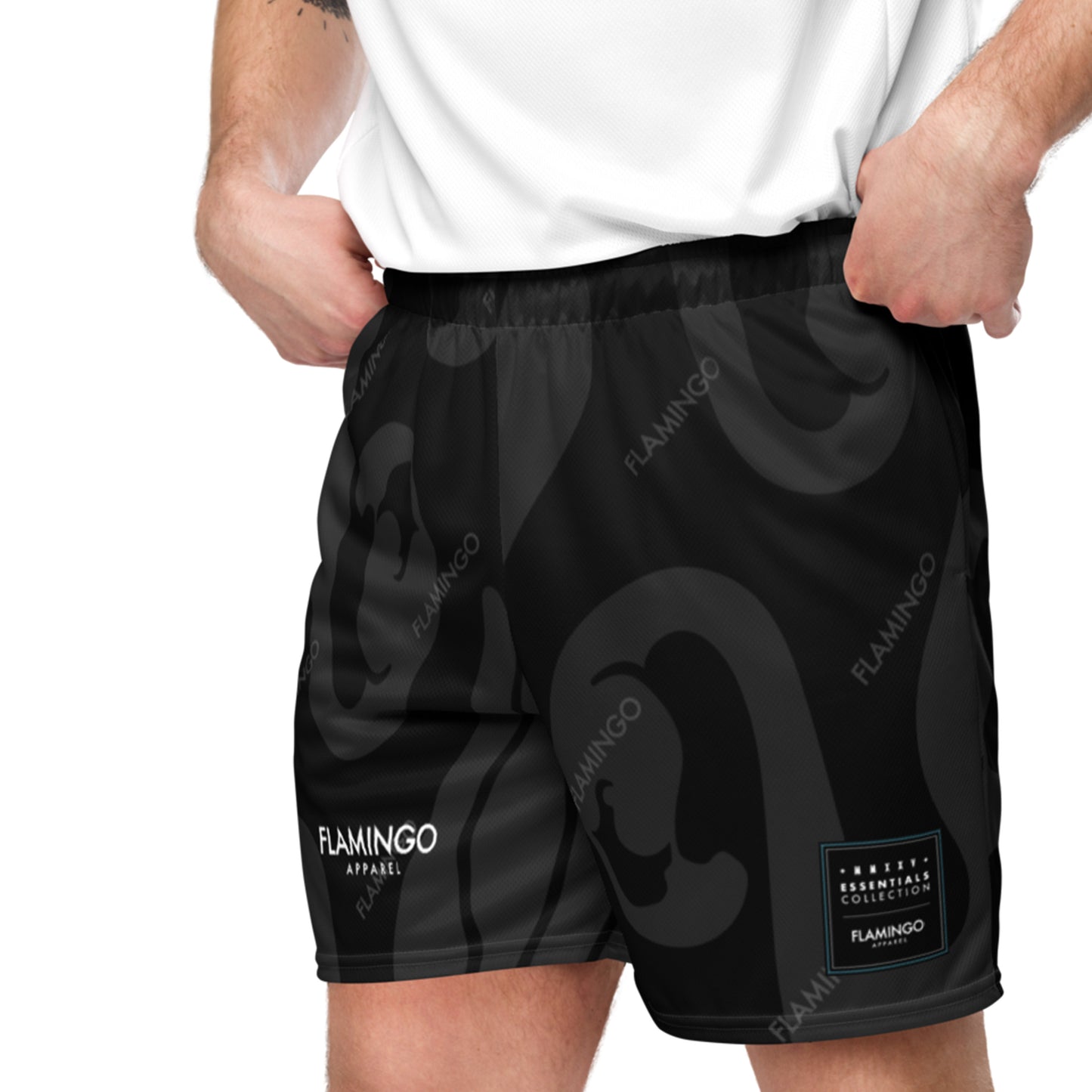 Flamingo Essentials Premium Mesh Shorts – Black