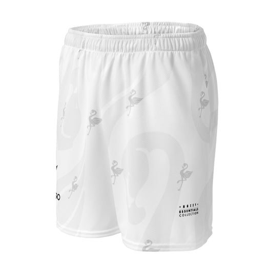 Flamingo Essentials Premium Mesh Shorts – White