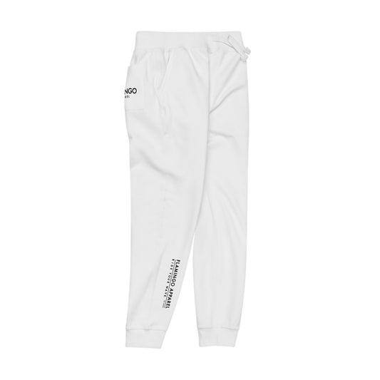 Flamingo Essentials White Fleece Sweatpants
