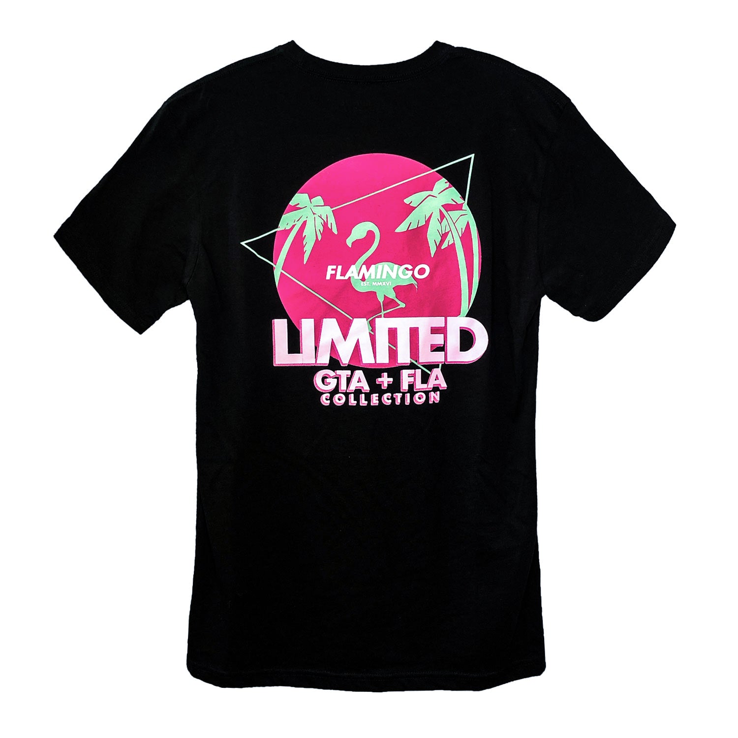 LIMITED Flamingo Vice City Tee Black – Flamingo Apparel