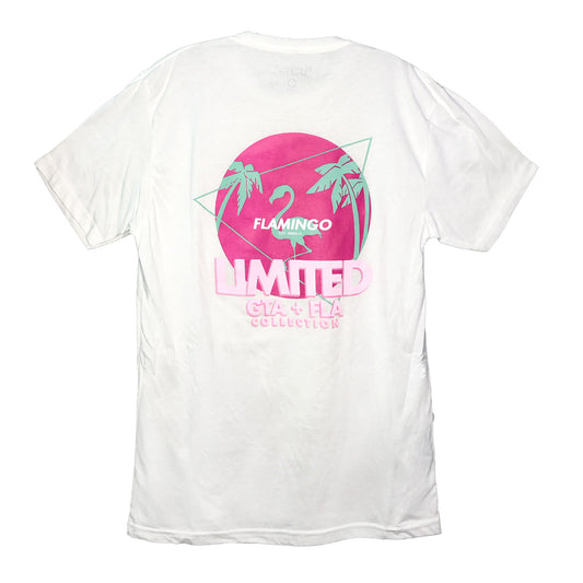 LIMITED Flamingo Vice City Tee White