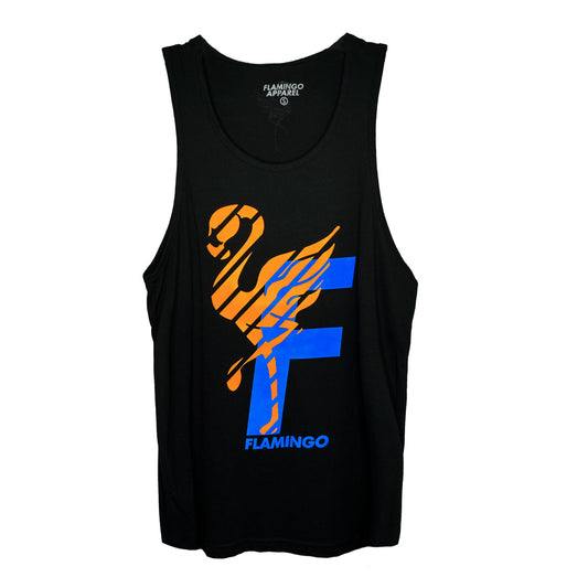 Orange and blue tank