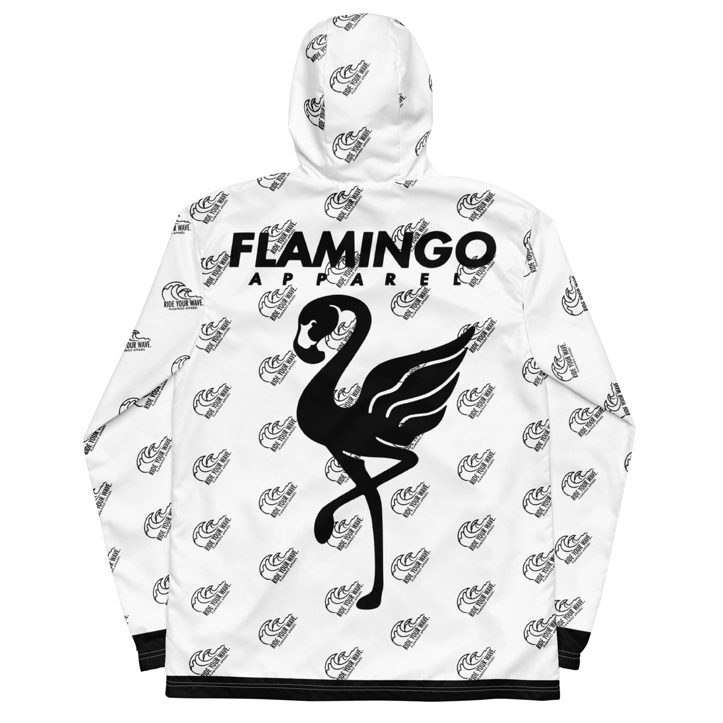 Flamingo Essentials - White Ride Your Wave Unisex windbreaker