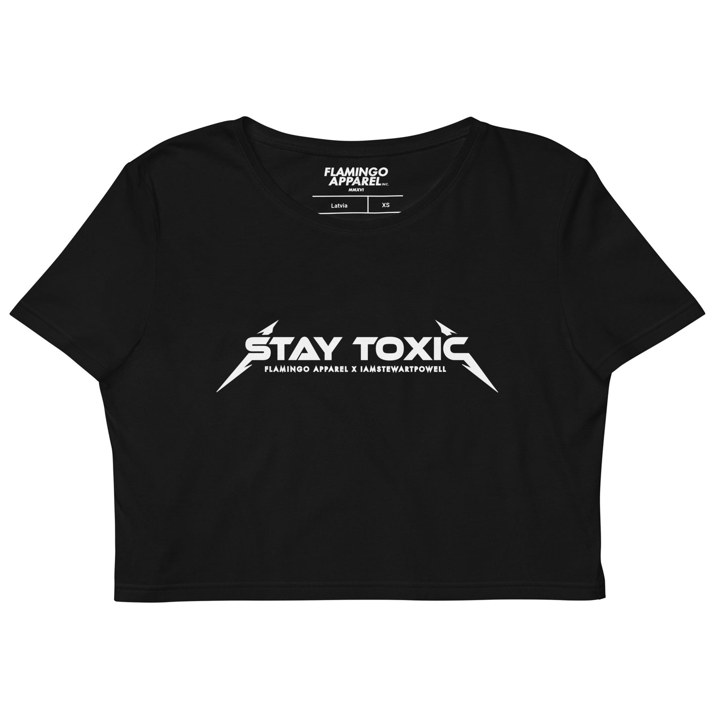 Stay Toxic - Black Crop Top
