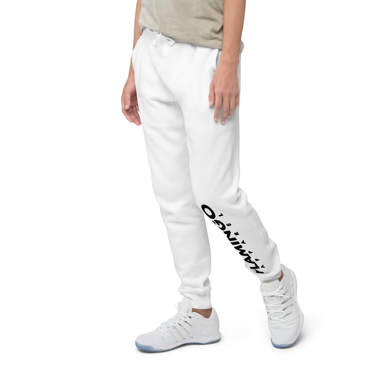 Flamingo Essentials -  White Unisex fleece sweatpants